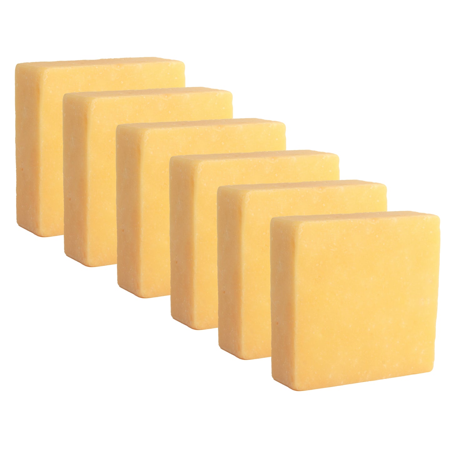 Majestic Lather Lemon Scrub Handmade Bar Soap Close Up 6 Bars