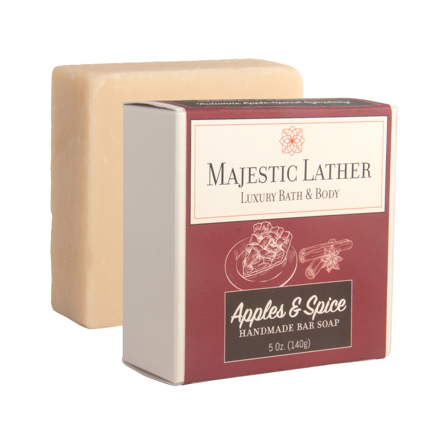 
                  
                    Majestic Lather Apples and Spice Handmade Bar Soap & Box
                  
                