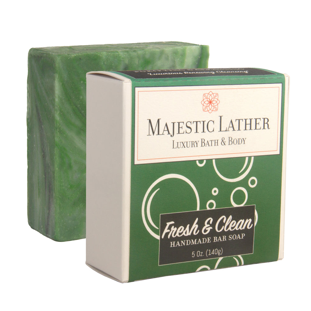 Majestic Lather Fresh and Clean Handmade Bar Soap & Box