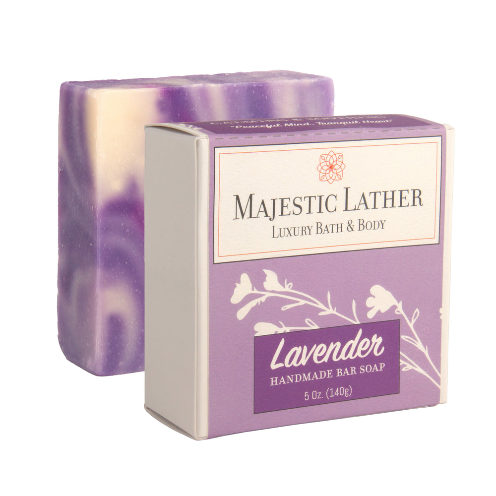 Majestic Lather Lavender Handmade Bar Soap & Box