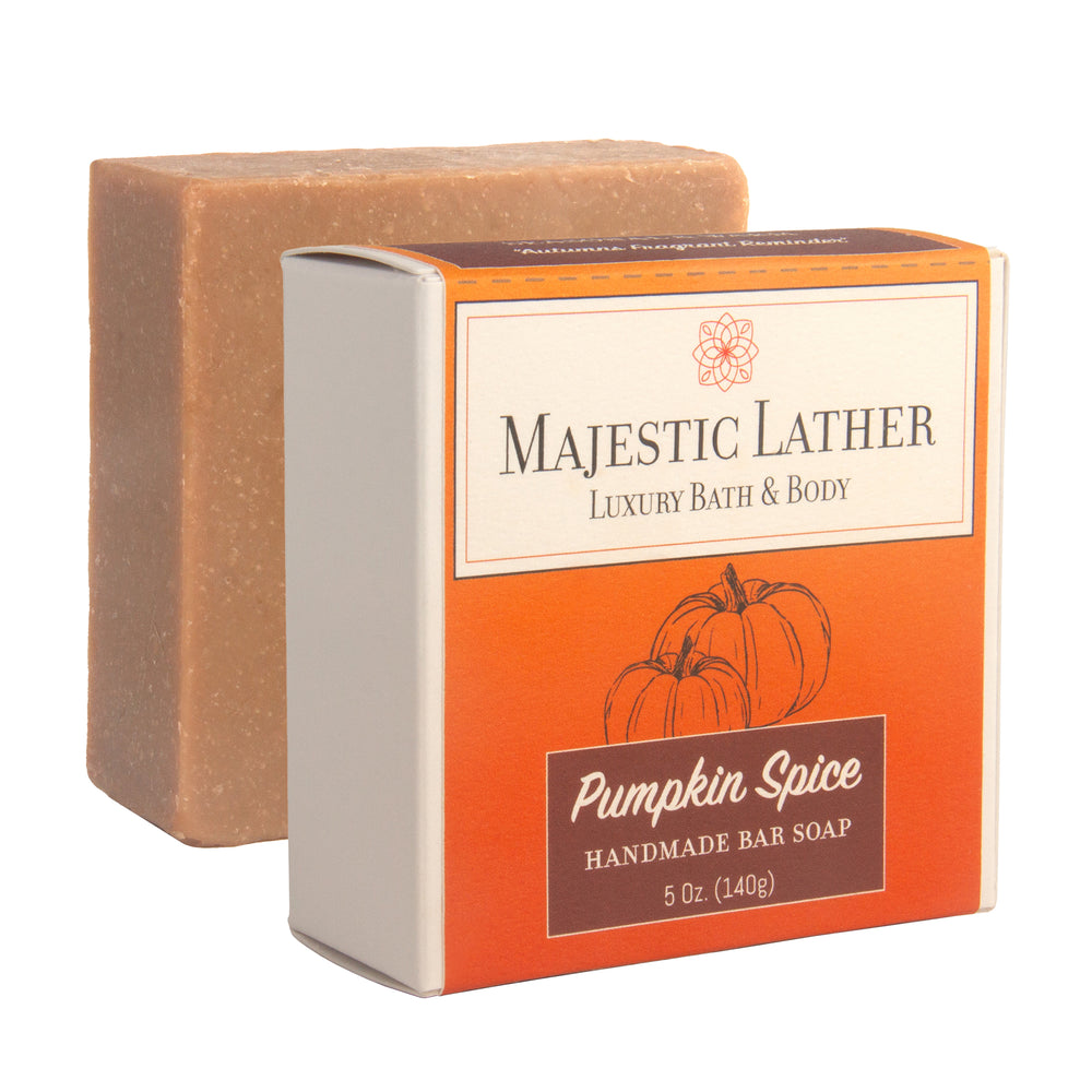 Majestic Lather Pumpkin Spice Handmade Bar Soap & Box